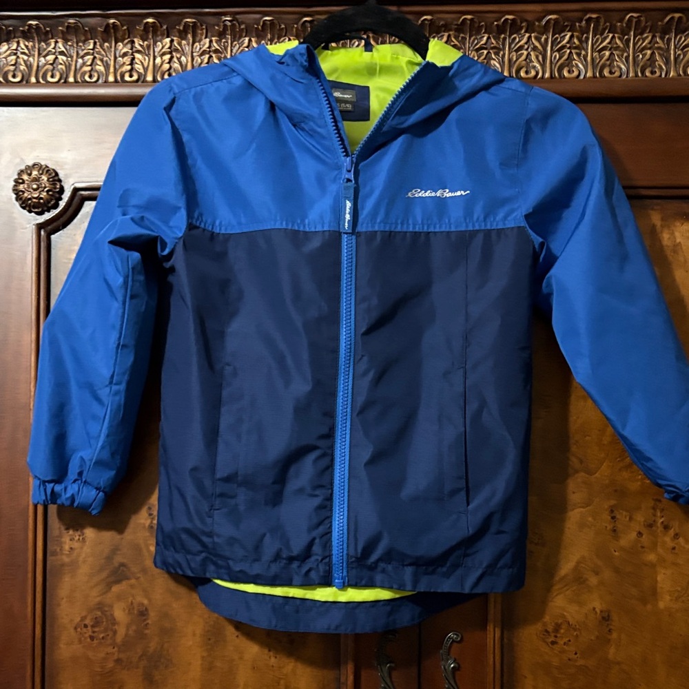 Eddie Bauer Blue and Navy Hooded Jacket